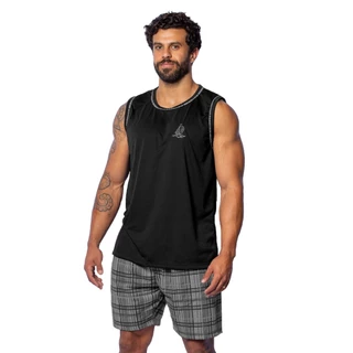 Pijama Regata Masculino Malha Traje para Dormir Confortável Short Estampado Conjunto de Verão em Oferta na Shopee