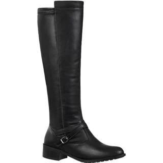 Bota Feminina GiGiL Montaria Cano Longo Salto Baixo Grosso Stretch Confortável Moda em Oferta na Shopee