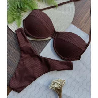 Biquini Meia taça calcinha asa delta fio duplo verão estilo promoção em Oferta na Shopee