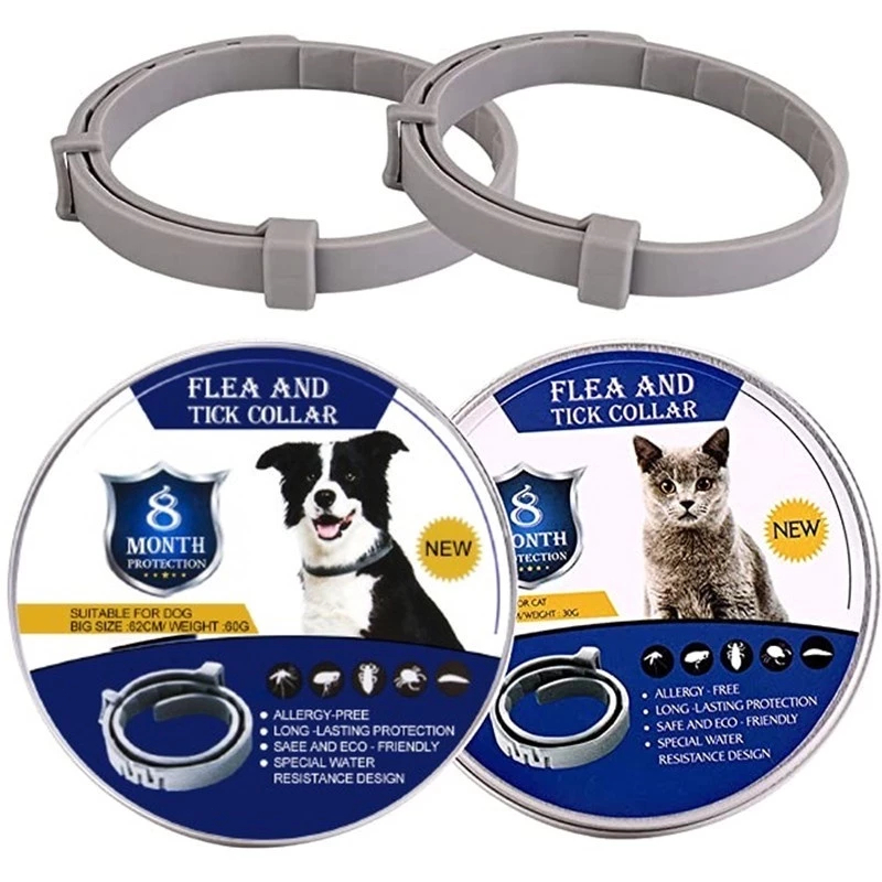 Coleira Anti-Pulgas e Carrapatos para Cães/Gatos, Eficácia de até 8 ...