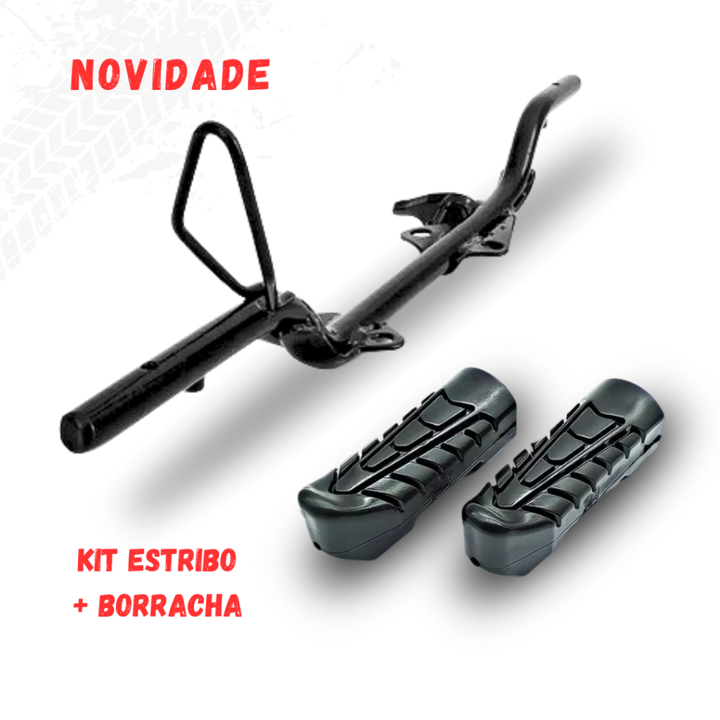 Estribo Com Borrachas da Pedaleira Titan Fan 160 150 125