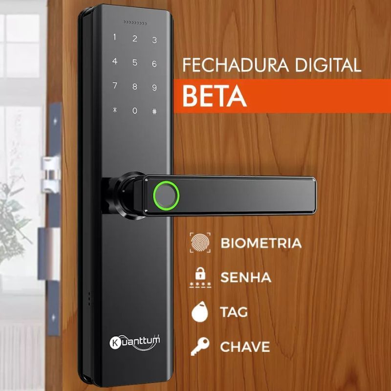 Fechadura Digital Biométrica Eletronica Touch Biometria Kuanttum Beta