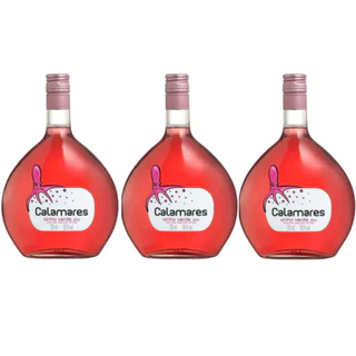 VINHO PORTUGUES CALAMARES VERDE 750ML ROSE KIT C/3