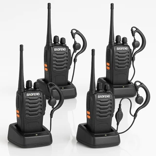 Kit Rádio Comunicador Walk Talk Baofeng 777s com 16 Canal Alcance de 12Km Radinho Segurança Portátil em Oferta na Shopee