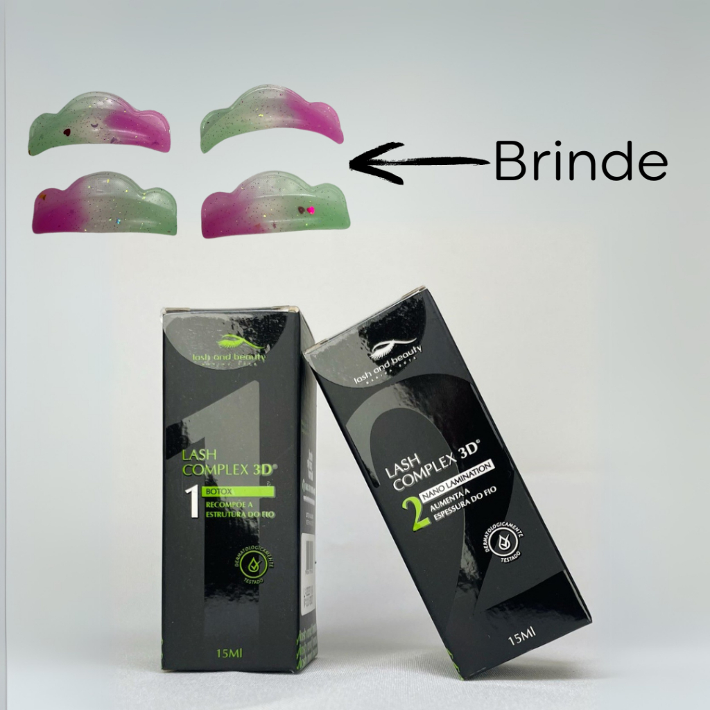 Kit Lash Complex 3D Passo 1 e Passo 2 - Lash And Beauty (15ml) + BRINDE ...