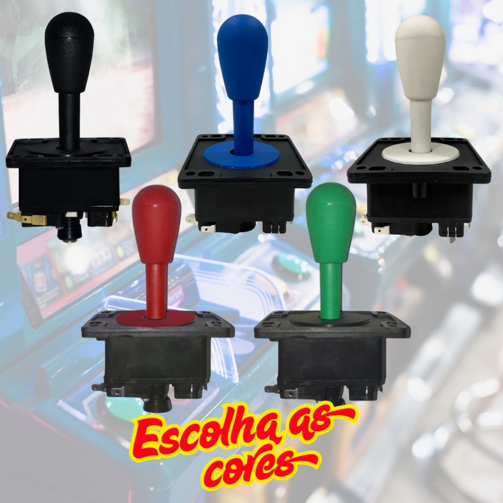 2 Comando Joystick Controle Para Fliperama Jukebox Bartop - Escolha cor ...