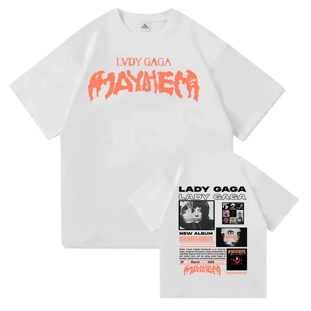 Camiseta Basica e OVERSIZED Lady Gaga Mayhem Album Diva World Tour
