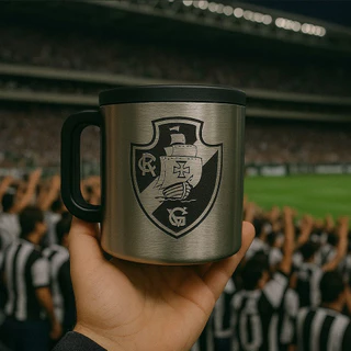 Caneca Térmica Inox Vasco da Gama Personalizada Criativo com Tampa Resistente