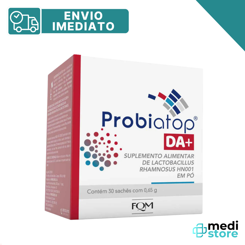 Suplemento Probiótico Probiatop DA+ 30 Sachês com 0,65g Cada - Envio ...