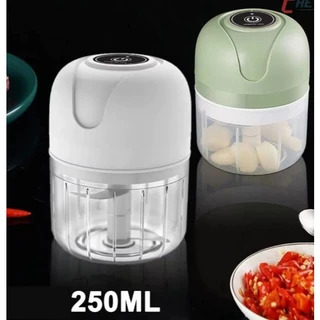 ANA 1108  Moedor Alho Elétrico 250ml Sem Fio Cortador De Legumes Triturador De Alimentos Cozinha em Oferta na Shopee