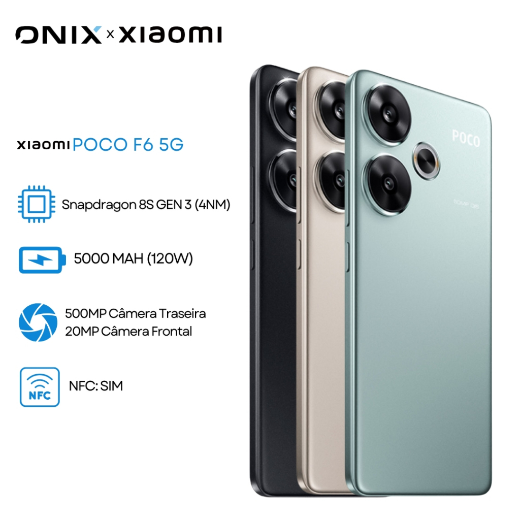 Celular Xiaomi POCO F6 5G Câmera 50MP , Processador Qualcomm