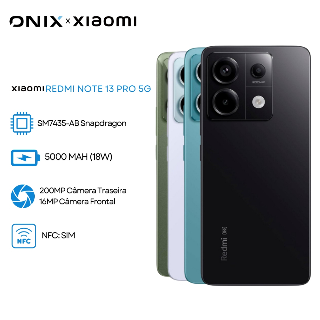 Xiaomi Redmi Note 13 Pro 5G 512GB/12GB RAM, Versão Global, Câmera