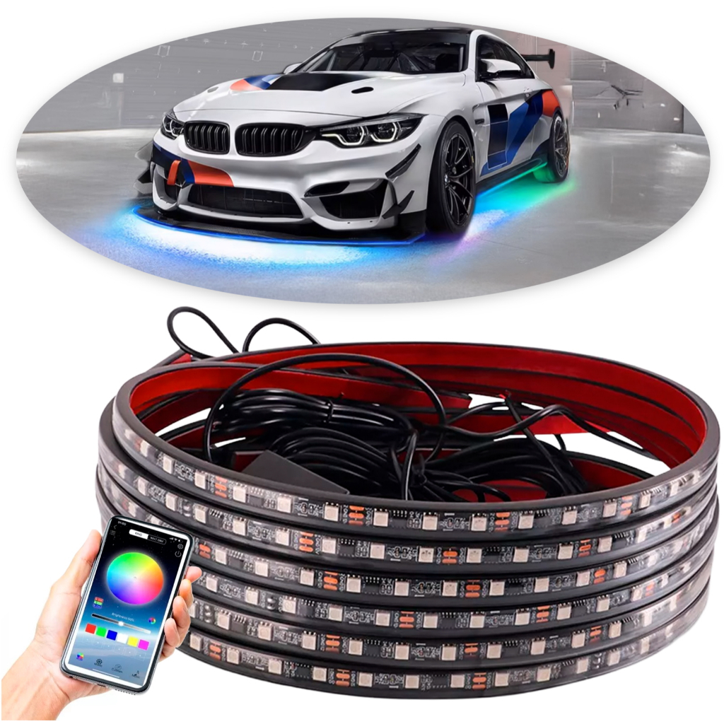 Neon Para Carro Kit De Led Externo Rgb 16 Cores 358 Efeitos Tuning ...