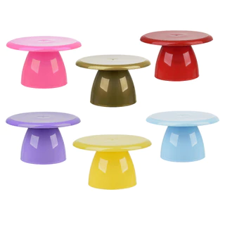 Boleira Cogumelo 21cm e 28cm Bandeja Completa Para Decoração Para Bolos e Doces Várias Cores