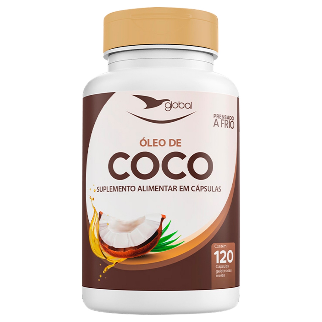 Óleo de Coco Global Suplementos 120 Cápsulas | Shopee Brasil