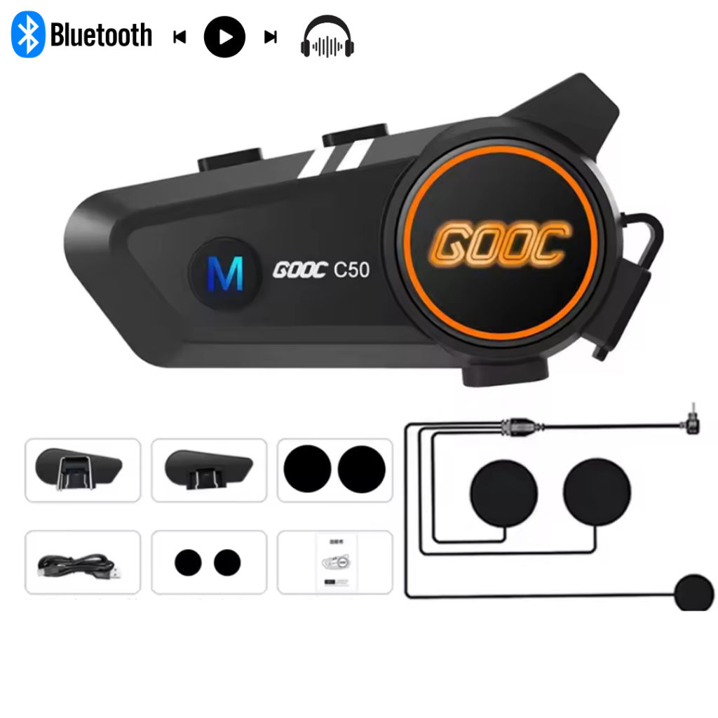 Fone De Ouvido Gooc Para Capacete Sem Fio Bluetooth Rgb Músicas Para ...