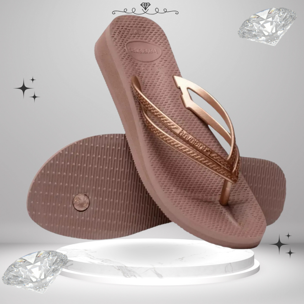 Chinelo Havaiana Feminino Salto Anabela Flops Havaianas Salto