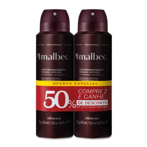 Kit Desodorante Antitranspirante Malbec (2 unidades)