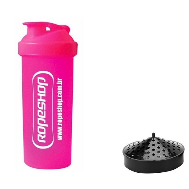 Coqueteleira Shakeira RopeShop 700 ml com Peneira Rosa | Shopee Brasil