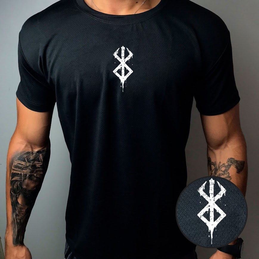 Camisa Dry-Fit Masculina - BERSERK 01 - Academia Corrida Crossfit Skate Basquete Treino Leve