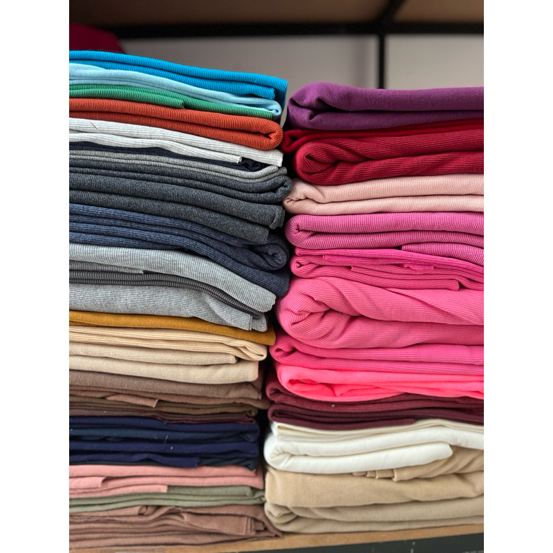 kg Tecido Retalhos de Malha Ribana Canelada p/ Punho Shopee Brasil - Main Image