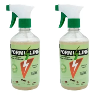 2 Formiline Spray 500ml Ação por Contato Eficaz contra Formigas Pulgas Carrapato Barata Aranha Cupim