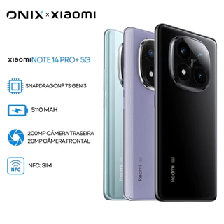 Redmi Note 14 Pro+ 5G 256GB e 8GB RAM, Versão Global Câmera 200MP, processador Snapdragon® 7s Gen 3, Bateria 5110 Mah