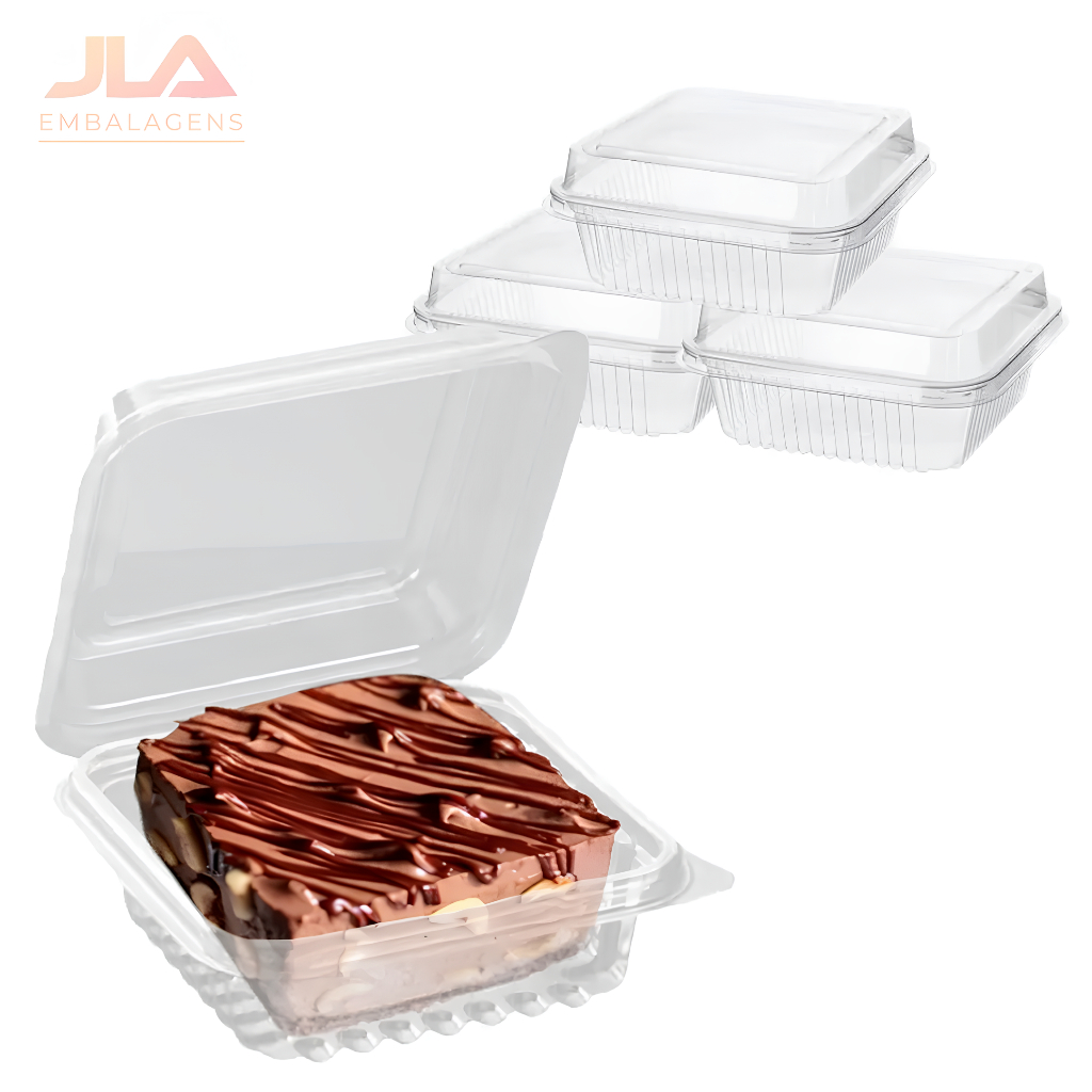 Embalagem H-641 Quadrada P/ Brigadeiro Bolo Doce