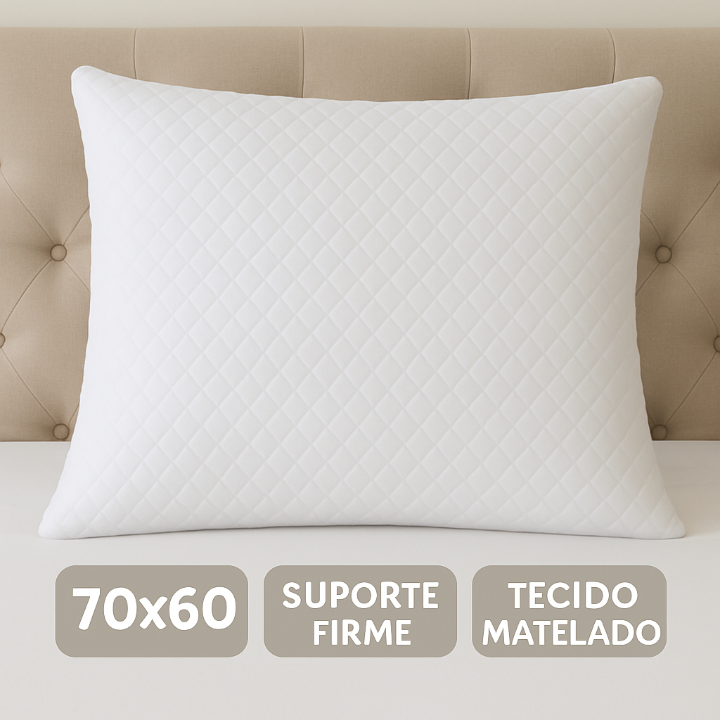 Travesseiro Premium Conforto e Luxo suporte firme - Alto Tecido 100% ...