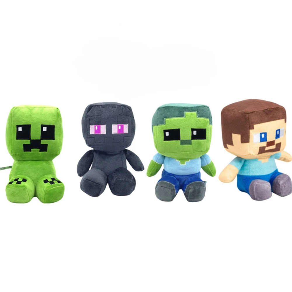 Pelúcias Jogo Minecraft 20cm Zumbi Steve Creeper, Enderman - Unidade ...