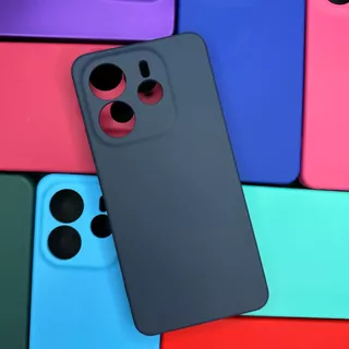 Kit Capa + Pelicula 3D ou Só 1 Capinha Para Xiaomi Redmi Note 14 4G Aveludada Case