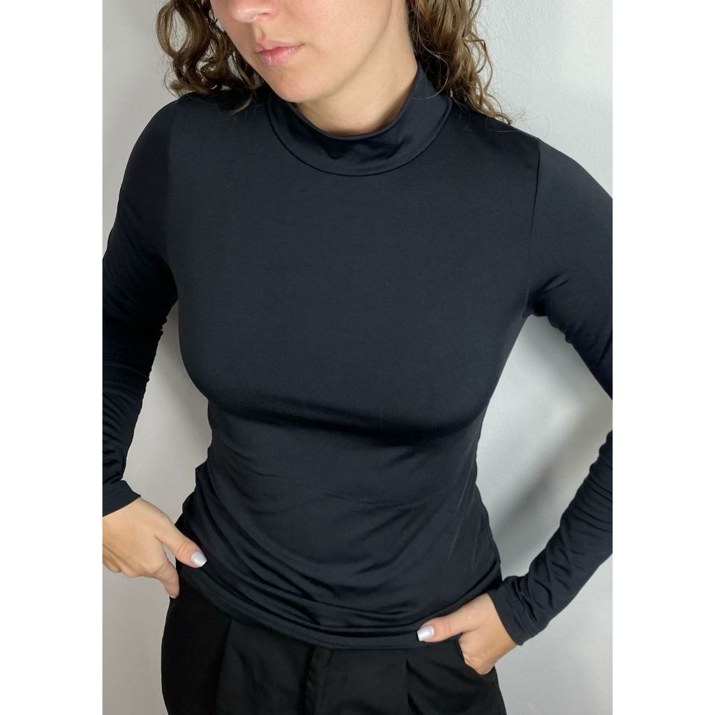 Blusa Termica Cacharrel Inverno Flanelada Golinha Alta Feminino