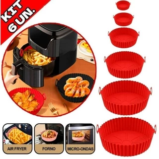 GUIANA Kit 6 Forma Antiaderente Para Air Fryer Silicone Forno Microondas em Oferta na Shopee