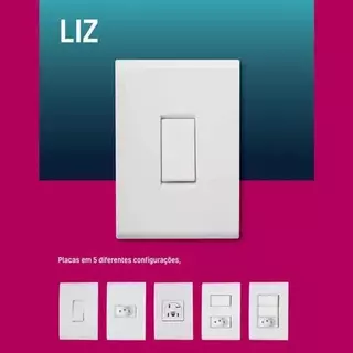 Tomadas e Interruptores Tramontina Linha LIZ - 4x2 Com Suporte