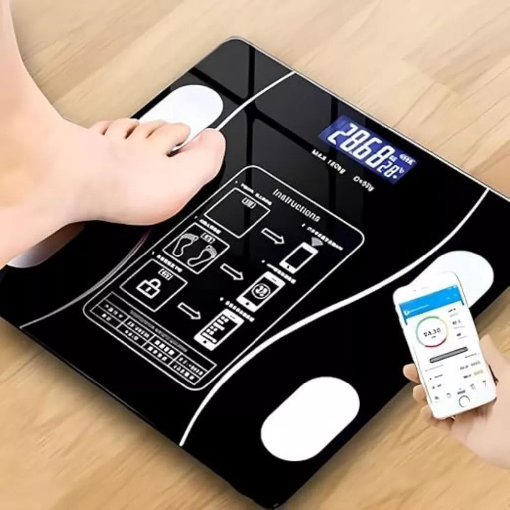Balança Corporal Bioimpedância Inteligente Digital – Medição Precisa de ...