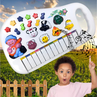 Piano Teclado Animal Brinquedo Infantil Sons Fazenda Fazendinha Bichos Musical Crianças