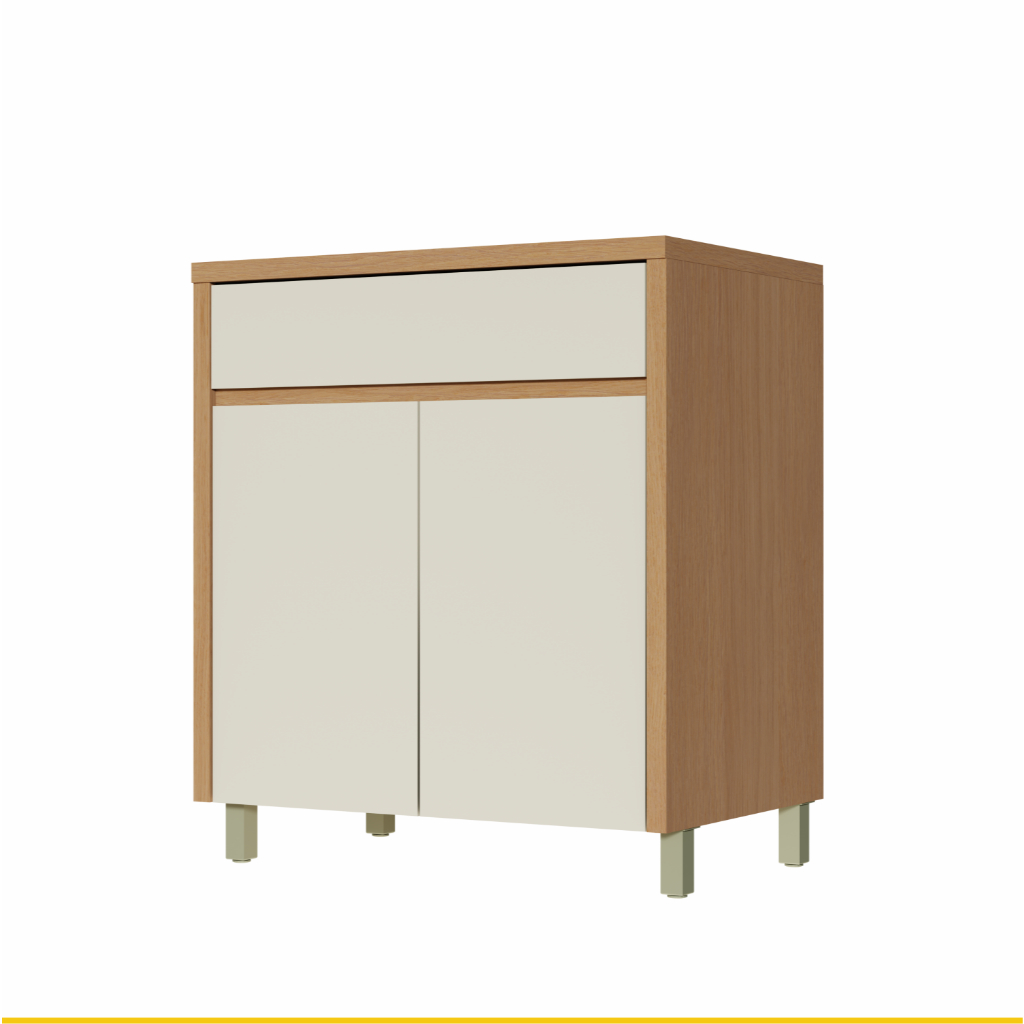 Balcão Modular Condessa 2 Portas 1 Gaveta 80cm 100% MDF Nesher