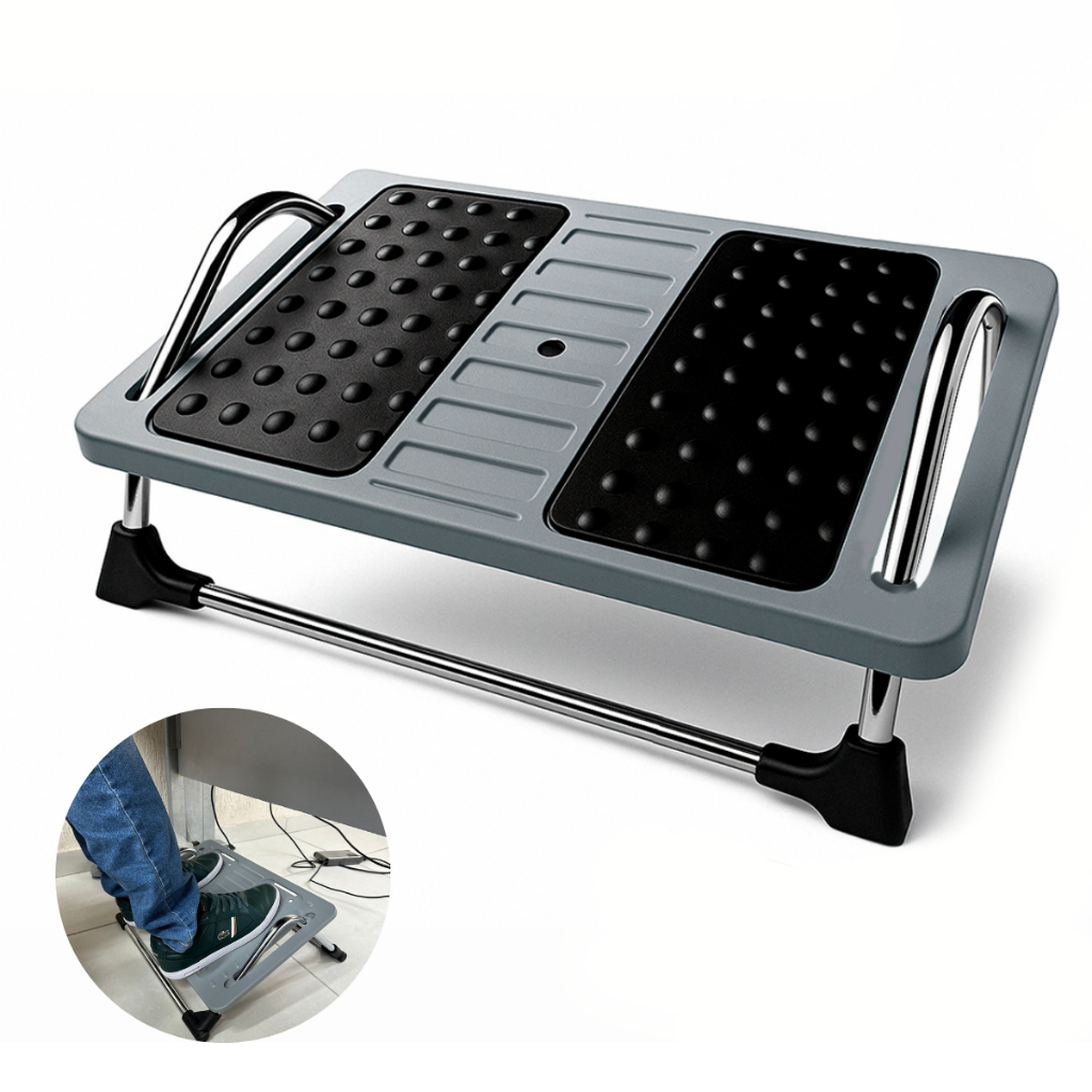 Apoio para os Pés Base Descanso Ergonômico Inclinável Antiderrapante Home Office Escritório NR17