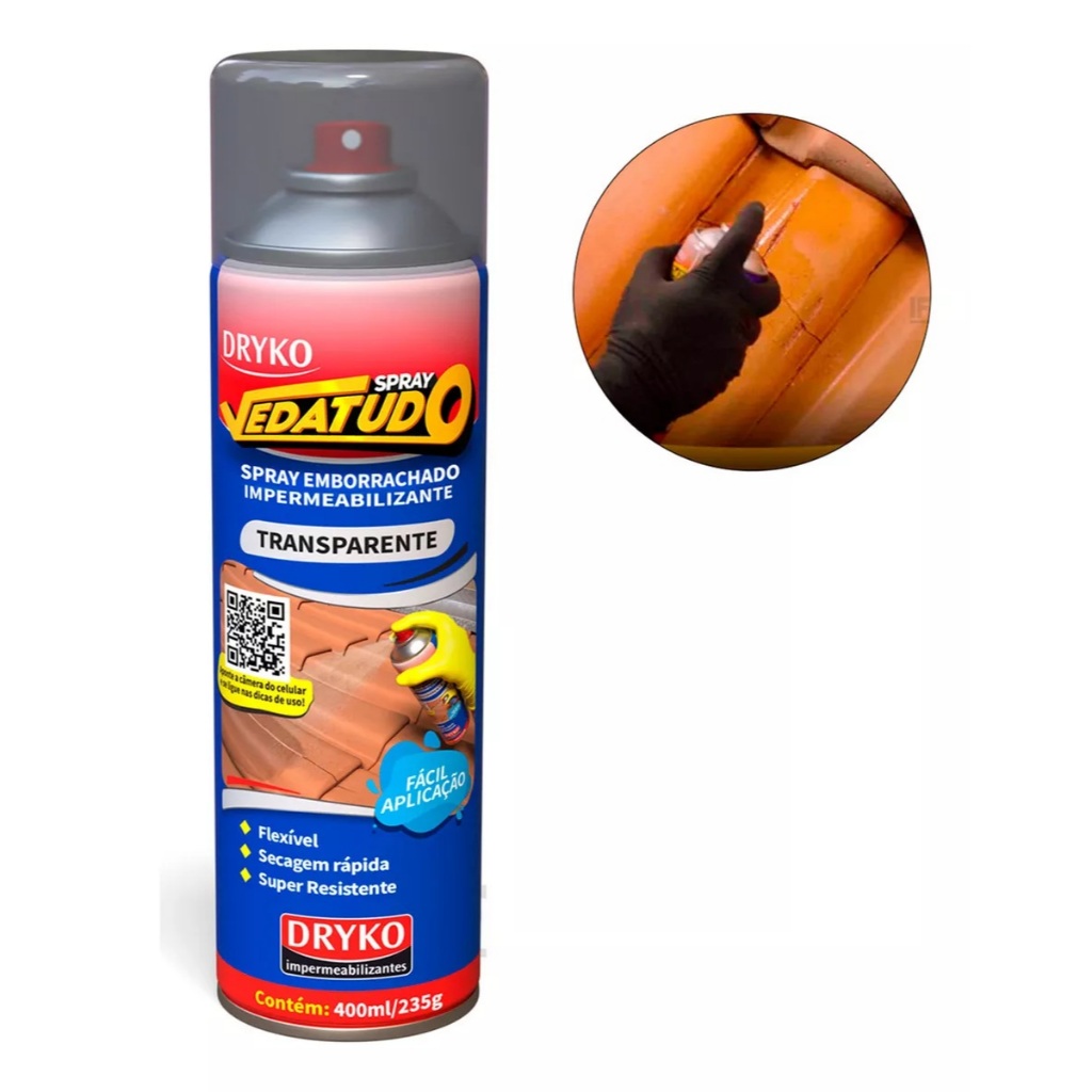 Spray Vedatudo Vazamentos De Agua Reparo Telha Laje Calha Transparente ...