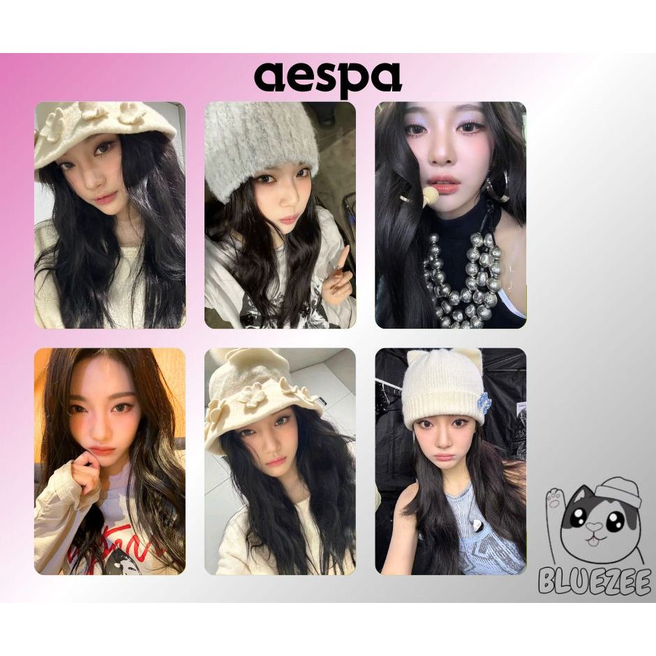 KPOP - AESPA - Kit selca Photocards com verso - Winter, Karina