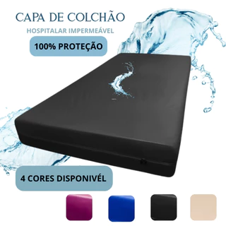 Protetor de Colchão Impermeável Casal Com Ziper Capa Hospitalar