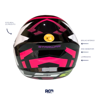 Capacete Moto New Liberty 3 - Personalizado LS2 STARWAR - LS2 ESTRELA
