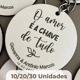 Chaveiro Lembrancinha De Casamento Personalizada Simples Kit Para Noivado Em MDF Resistente