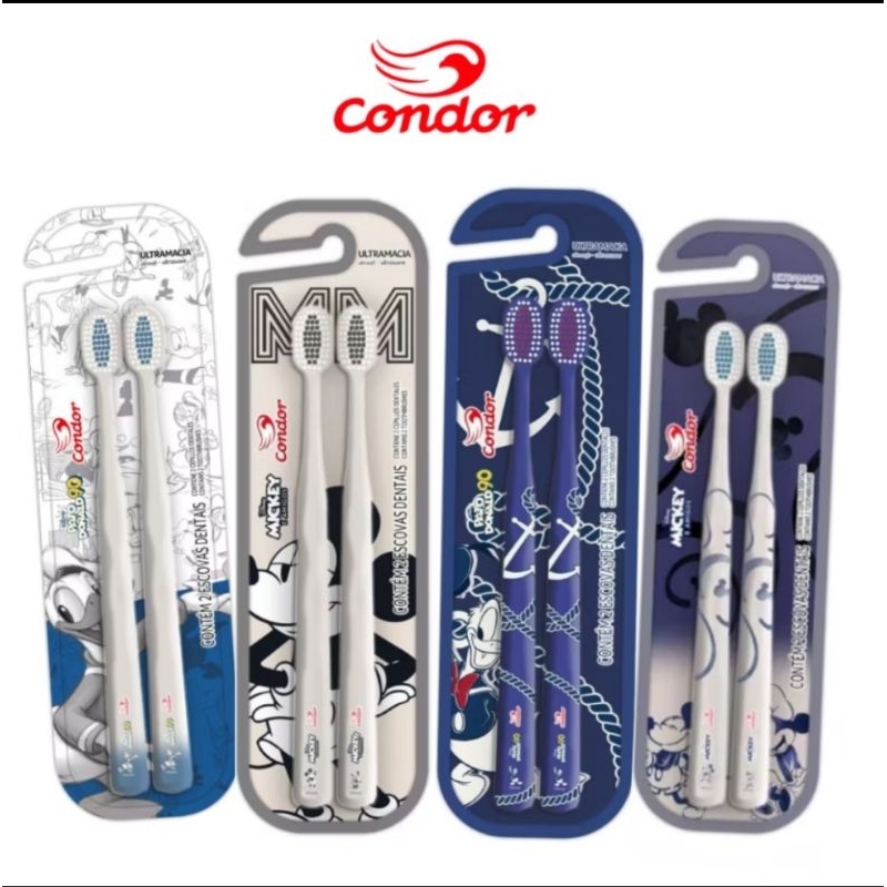 Escova de dente Mickey e amigos Pato Donald Condor extra macia | Shopee ...
