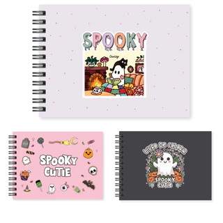 Livro De Colorir Spooky Cutie 80 Folhas 180G Coloring Book Caderno de Pintura e Desenhos em Oferta na Shopee