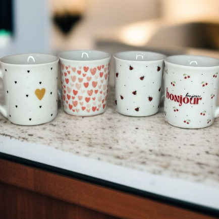 CANECA RETA DECORADA -150ML-GRACIOSA RETA SORTIDO-