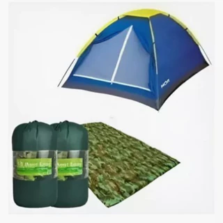 Kit Barraca De Camping 4 Pessoas + 2 Colchonete Casal em Oferta na Shopee