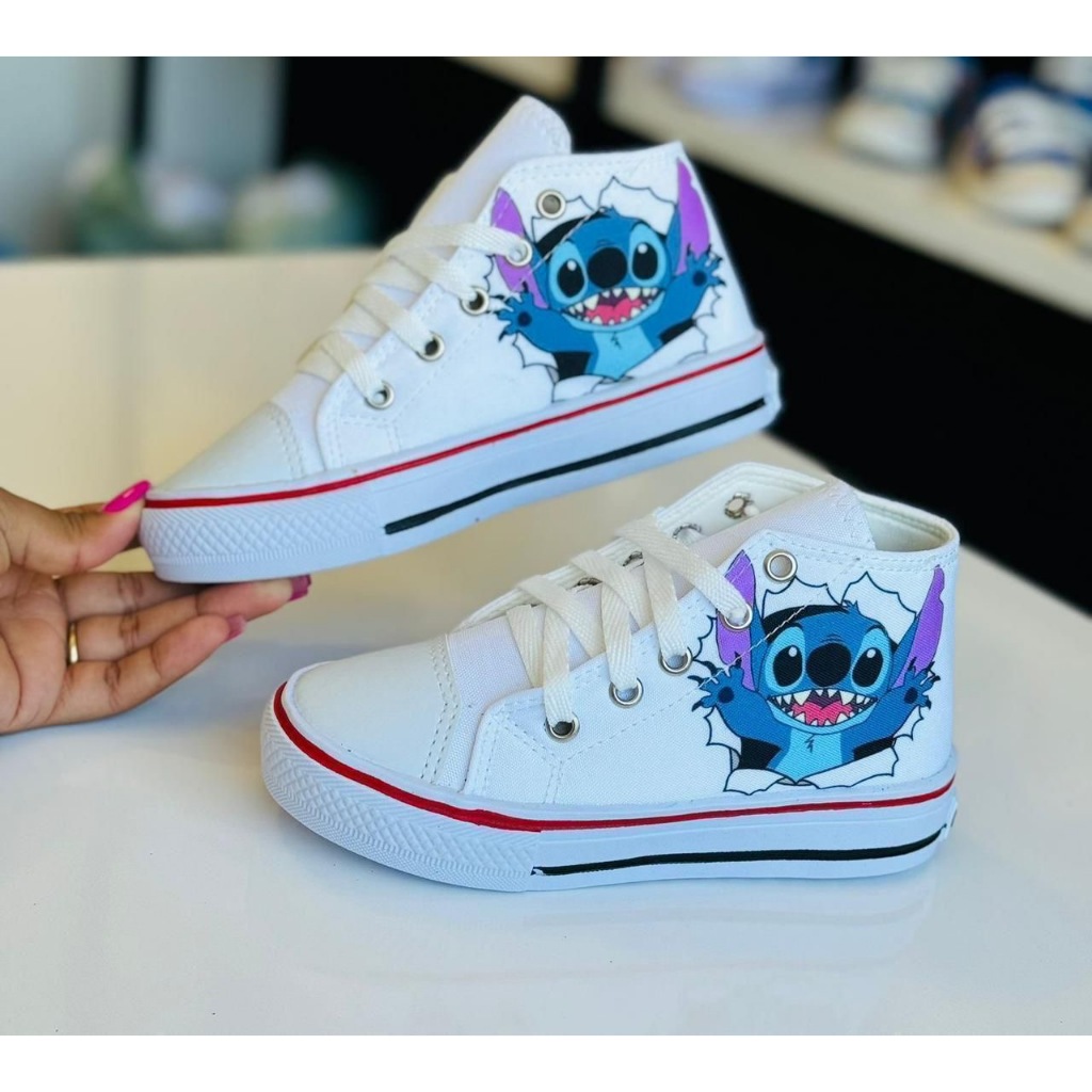 Tênis stitch cano alto do 27 ao 32 confortável volta as aulas escolar ...