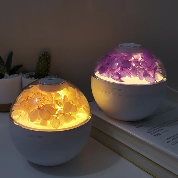 Umidificador Flor Eterna 🌸 220ml / Luz Noturna / Difusor / Aromaterapia / Quarto I Escritório
