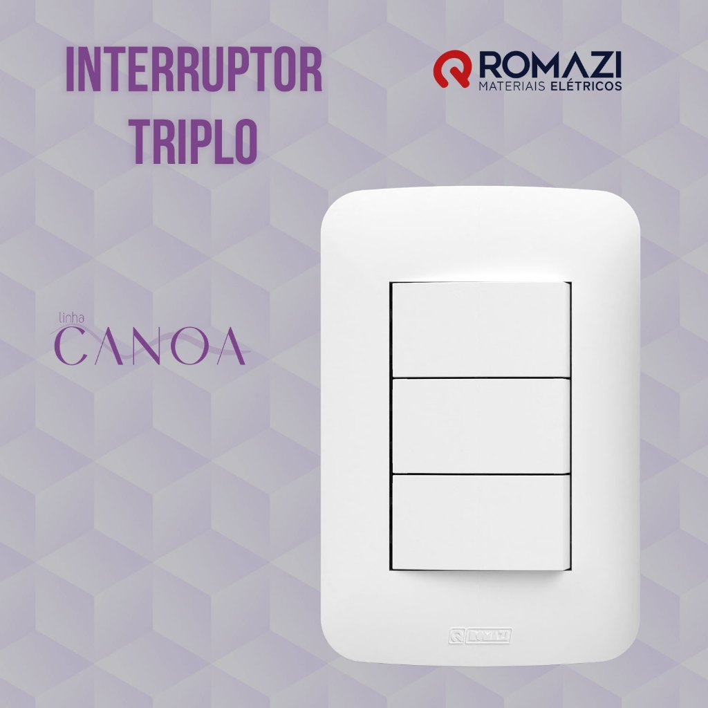 INTERRUPTOR TRIPLO PARALELO/THREE WAY CANOA - ROMAZI | Shopee Brasil